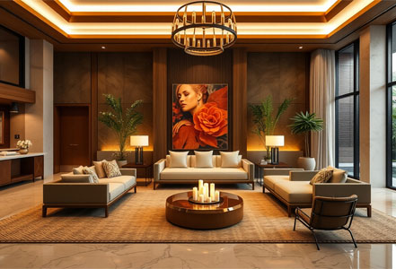 4 BHK Luxury Living Room